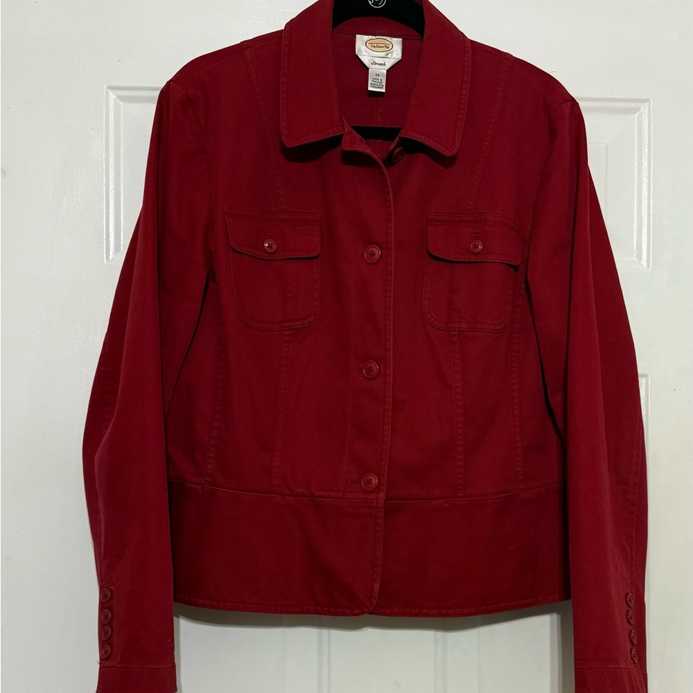 Talbots stretch Size 14 Dark Red Blazer